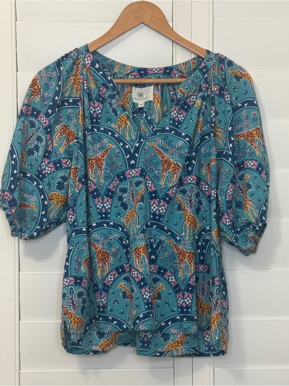 Printfresh giraffe print top